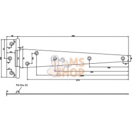 Jeu de 2 charnière T 16"x400mm | UNBRANDED Jeu de 2 charnière T 16"x400mm | UNBRANDEDPR#905090
