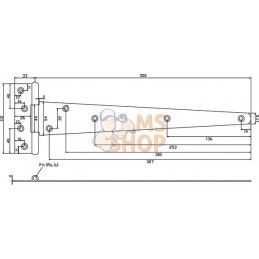 Charnière T 14"x350 mm | UNBRANDED Charnière T 14"x350 mm | UNBRANDEDPR#905083
