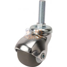 Roue pivotante, roue en caoutchouc : Ø40x35mm, tige filetée en acier, Charge : 35kg | UNBRANDED Roue pivotante, roue en caoutcho