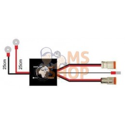 Relais pour 2x phares de travail LED; Compatible Canbus, prises Deutsch 2 broches | UNBRANDED Relais pour 2x phares de travail L