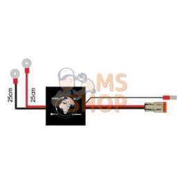 Relais pour 1x phare de travail LED ; Compatible Canbus, prise Deutsch 2 broches | UNBRANDED Relais pour 1x phare de travail LED