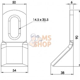 Couteau biseauté 120 - 105.50.6 | UNBRANDED Couteau biseauté 120 - 105.50.6 | UNBRANDEDPR#876487
