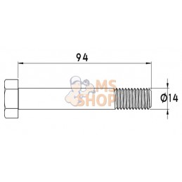 Boulon à filet fin 14 x 94 | UNBRANDED Boulon à filet fin 14 x 94 | UNBRANDEDPR#875279