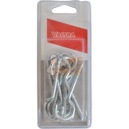 Crochet à visser rond 80mm (10x) | VALTRA BLISTER Crochet à visser rond 80mm (10x) | VALTRA BLISTERPR#1111600