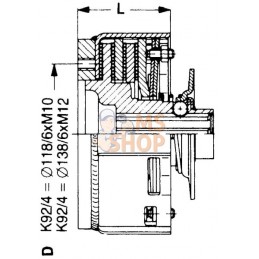 Limiteur EK92/4:13/8 150 daNm | WALTERSCHEID Limiteur EK92/4:13/8 150 daNm | WALTERSCHEIDPR#820557