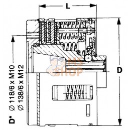 Limiteur à friction EK96/4 13/8-6 150-I | WALTERSCHEID Limiteur à friction EK96/4 13/8-6 150-I | WALTERSCHEIDPR#820561