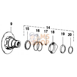 Moyeu K96/4 1 3/8"-6 pcs. | WALTERSCHEID Moyeu K96/4 1 3/8"-6 pcs. | WALTERSCHEIDPR#820105