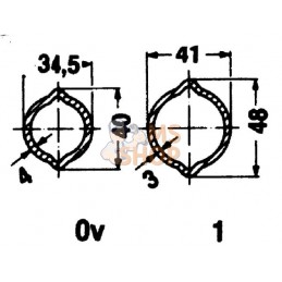 Tube profilé citron Ov Ø ext. : 40x34,5x4 mm L : 1,4 m Walterscheid | WALTERSCHEID Tube profilé citron Ov Ø ext. : 40x34,5x4 mm 