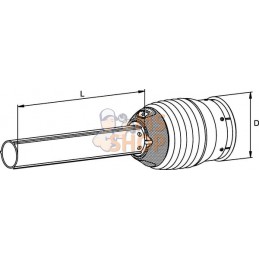 Protection de transmission moitié intérieure - standard Ø214, L : 1500mm Walterscheid | WALTERSCHEID Protection de transmission 