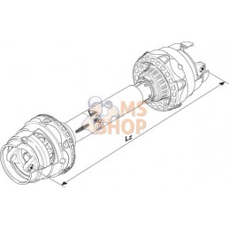 Transmission sans machoire PWZ 480 L : 1210 mm, Walterscheid | WALTERSCHEID Transmission sans machoire PWZ 480 L : 1210 mm, Walt