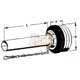 Protection de transmission moitié intérieure - standard Ø185, L : 1000mm Walterscheid | WALTERSCHEID Protection de transmission 