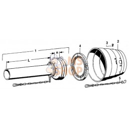 Protection de transmission moitié intérieure - grand angle SD25, L : 1000mm Walterscheid | WALTERSCHEID Protection de transmissi