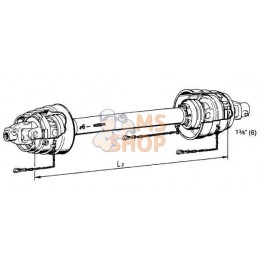 Demi-arbre de transmission grand angle, intérieur WW 2480 L : 1580mm, Walterscheid | WALTERSCHEID Demi-arbre de transmission gra
