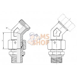 Raccord coudé orientable 45° 8S | VOSS Raccord coudé orientable 45° 8S | VOSSPR#481937