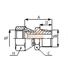 Réducteur 3/4 JIC x 3/8 BSPT | VOSS Réducteur 3/4 JIC x 3/8 BSPT | VOSSPR#481881