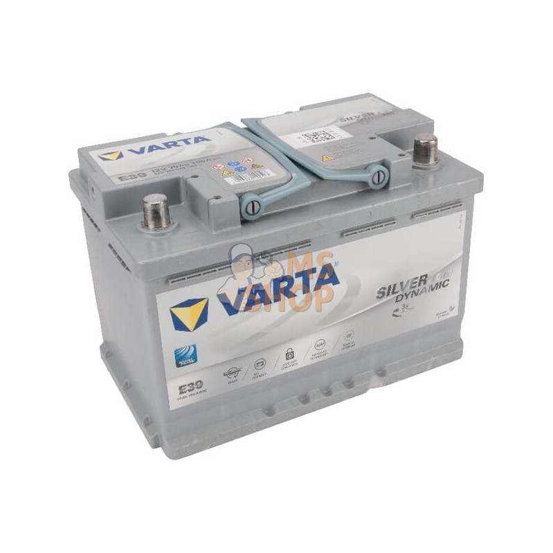 570901076D852 - Batterie 12V 70Ah 760A AGM Silver Dynamic VARTA