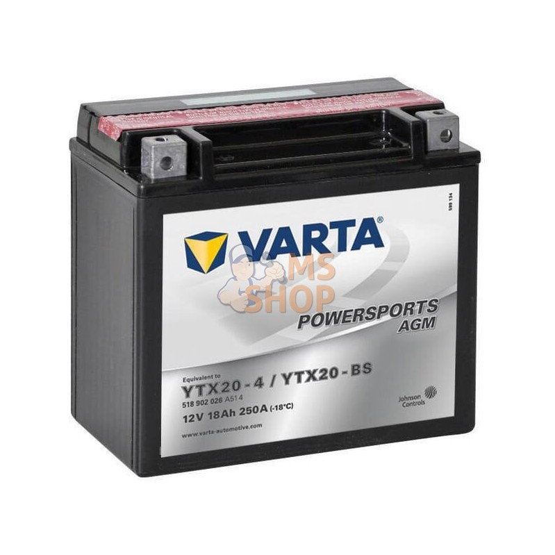 Batterie 12V 18Ah 250A AGM Powersports VARTA | VARTA Batterie 12V 18Ah 250A AGM Powersports VARTA | VARTAPR#633746
