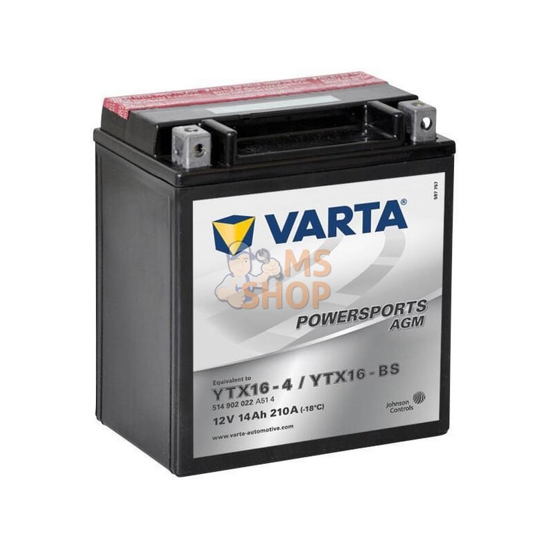 Batterie 12V 14Ah 210A AGM Powersports VARTA | VARTA Batterie 12V 14Ah 210A AGM Powersports VARTA | VARTAPR#633745