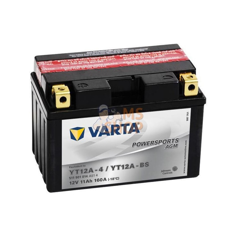 Batterie 12V 11Ah 160A AGM Powersports VARTA | VARTA Batterie 12V 11Ah 160A AGM Powersports VARTA | VARTAPR#633749