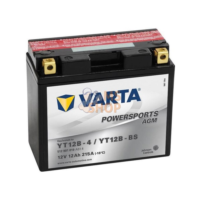 Batterie 12V 12Ah 215A AGM Powersports VARTA | VARTA Batterie 12V 12Ah 215A AGM Powersports VARTA | VARTAPR#633755