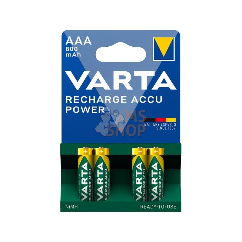 Pile rech. 1,2V 800 mAh AAA 4x | VARTA CONSUMER BATTERIES Pile rech. 1,2V 800 mAh AAA 4x | VARTA CONSUMER BATTERIESPR#885481