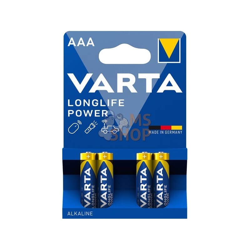 Pile AAA 1.5V LR03 (x4) | VARTA CONSUMER BATTERIES Pile AAA 1.5V LR03 (x4) | VARTA CONSUMER BATTERIESPR#885410