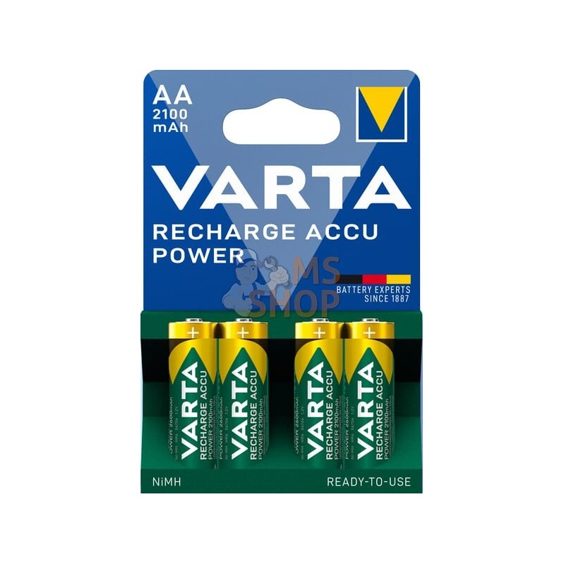 Pile rech. 1,2V 2100mAh AA 4pc | VARTA CONSUMER BATTERIES Pile rech. 1,2V 2100mAh AA 4pc | VARTA CONSUMER BATTERIESPR#885503