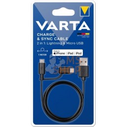 Câble 2en1 Micro-USB&éclairage | VARTA CONSUMER BATTERIES Câble 2en1 Micro-USB&éclairage | VARTA CONSUMER BATTERIESPR#885490