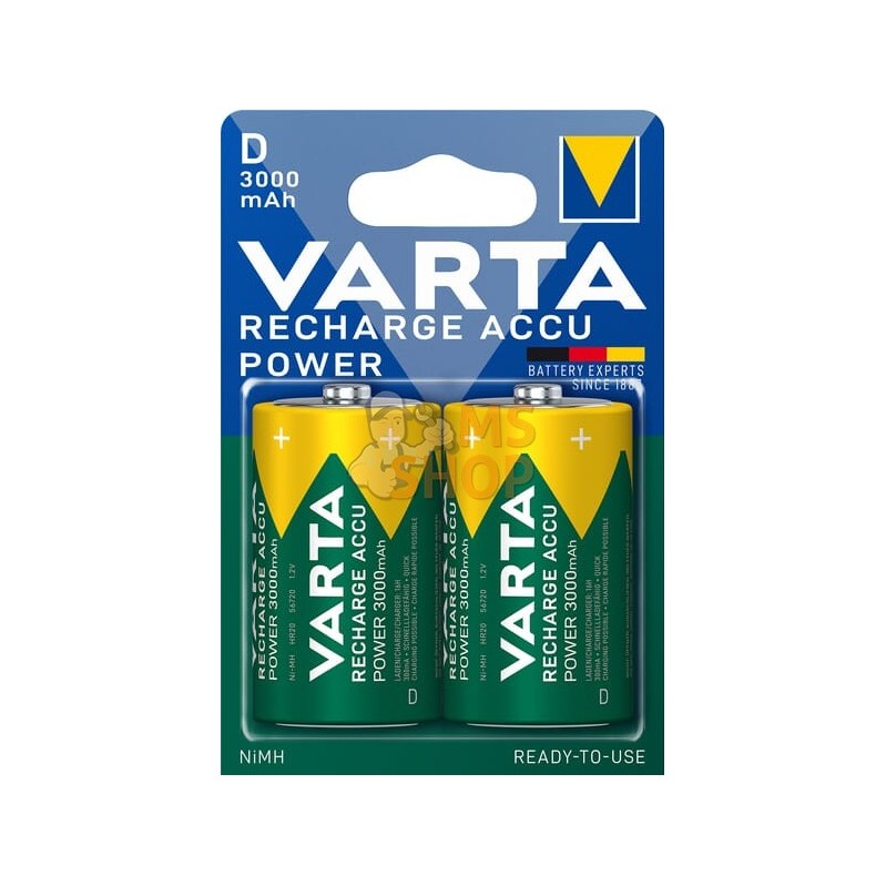 Pile rechargeable 1,2V D 3000mAh (x2) | VARTA CONSUMER BATTERIES Pile rechargeable 1,2V D 3000mAh (x2) | VARTA CONSUMER BATTERIE