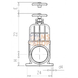 Vanne à Guilotine pvc D110mm short | VDL Vanne à Guilotine pvc D110mm short | VDLPR#883607