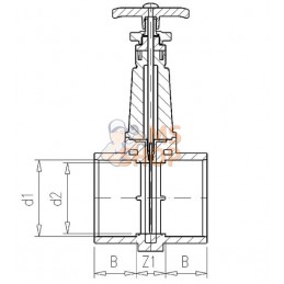 Vanne à Guilotine pvc D110mm short | VDL Vanne à Guilotine pvc D110mm short | VDLPR#883607