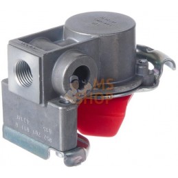 Tête d'attelage avec filtage d'intégré M16x1.5 rouge - filetage latéral | WABCO Tête d'attelage avec filtage d'intégré M16x1.5 r