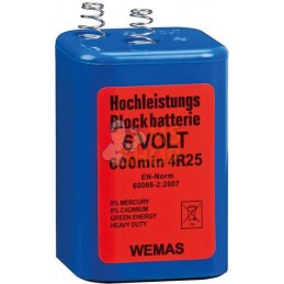 Batterie 4r25 6 V bleue carbone-zinc | WEMAS Batterie 4r25 6 V bleue carbone-zinc | WEMASPR#896614