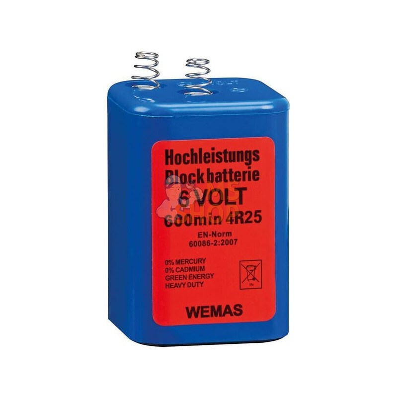 Batterie 4r25 6 V bleue carbone-zinc | WEMAS Batterie 4r25 6 V bleue carbone-zinc | WEMASPR#896614