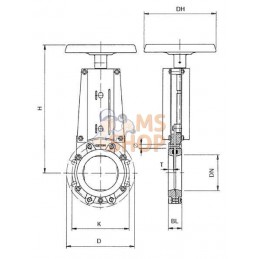 Vanne guillotine+volant DN200 | WEY Vanne guillotine+volant DN200 | WEYPR#858891