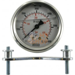 Manomètre Ø 63 mm 400bar/6000psi Inox- raccord arrière | WEBTEC Manomètre Ø 63 mm 400bar/6000psi Inox- raccord arrière | WEBTECP