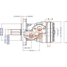 Moteur Orbit , Cardan Ø25,4-L, | WHITE Moteur Orbit , Cardan Ø25,4-L, | WHITEPR#1112769