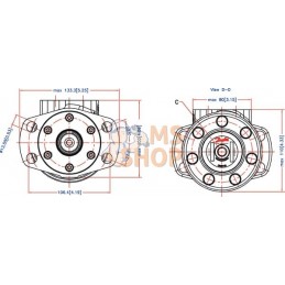 Moteur Orbit , Cardan Ø25,4-L, | WHITE Moteur Orbit , Cardan Ø25,4-L, | WHITEPR#1112769