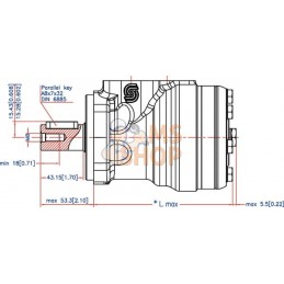 Moteur Orbit , Cardan Ø25,4-L, | WHITE Moteur Orbit , Cardan Ø25,4-L, | WHITEPR#1112769