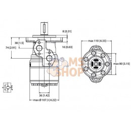 Moteur orb., arbre Ø 1" Z6 A2 | WHITE Moteur orb., arbre Ø 1" Z6 A2 | WHITEPR#1112788