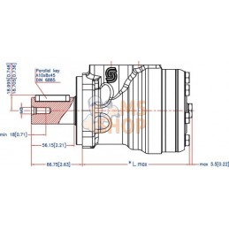 Moteur Orbit , Cardan Ø32,4-L, | WHITE Moteur Orbit , Cardan Ø32,4-L, | WHITEPR#1112806