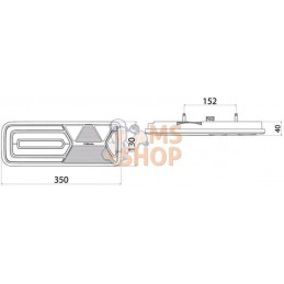 Feu arrière avec réflécteur 350x150mm 24 V D | VIGNAL Feu arrière avec réflécteur 350x150mm 24 V D | VIGNALPR#823845