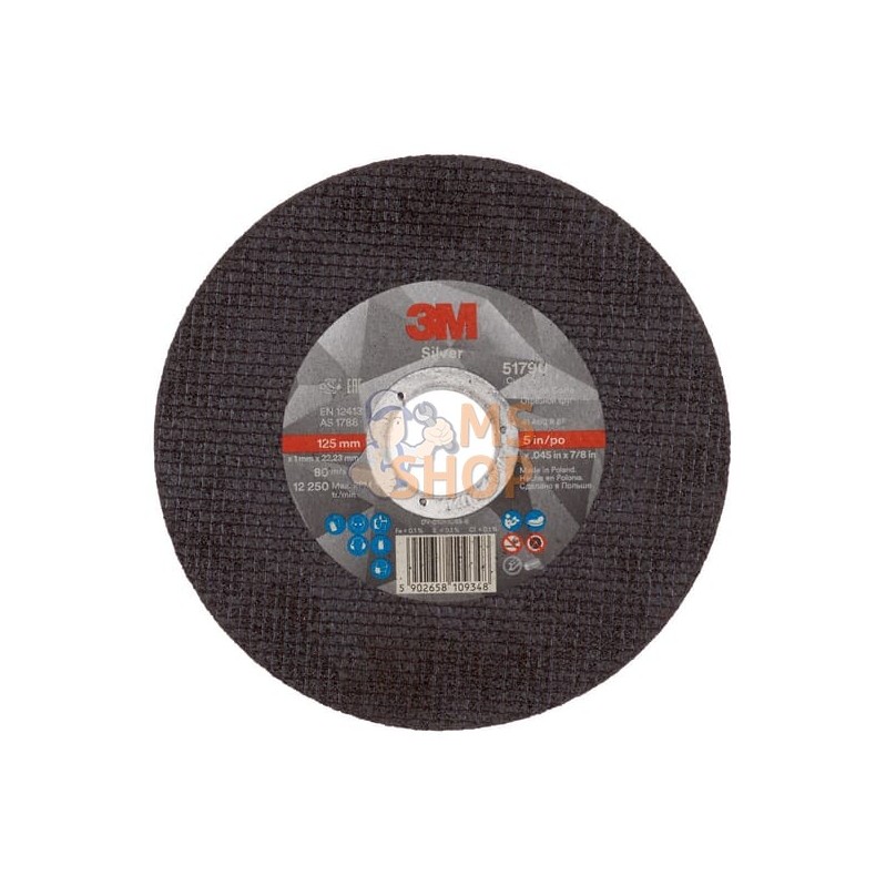 Disque à tronçonner T41 - 125x1x22,23mm | 3M Disque à tronçonner T41 - 125x1x22,23mm | 3MPR#505623 Disque à tronçonner T41 - 125x1x22,23mm | 3M Disque à tronçonner T41 - 125x1x22,23mm | 3MPR#505623