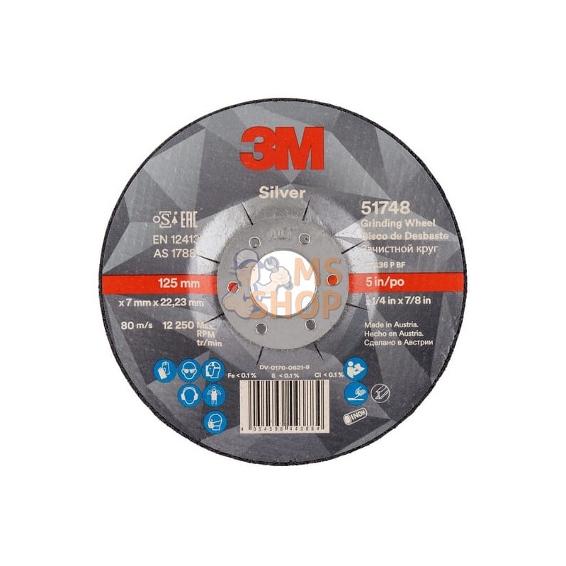 Disque à meuler T27 - 125x7x22,23mm | 3M Disque à meuler T27 - 125x7x22,23mm | 3MPR#505603 Disque à meuler T27 - 125x7x22,23mm | 3M Disque à meuler T27 - 125x7x22,23mm | 3MPR#505603