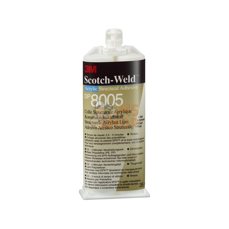 Adhésif plastique structurel Scotch-Weld™ DP8005, 38 ml, Blanc | 3M Adhésif plastique structurel Scotch-Weld™ DP8005, 38 ml, Bla