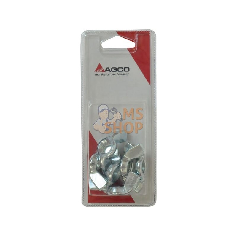 Écrou à ailettes galvanisé galvanisé M12 (6x) | AGCO BLISTER Écrou à ailettes galvanisé galvanisé M12 (6x) | AGCO BLISTERPR#1072