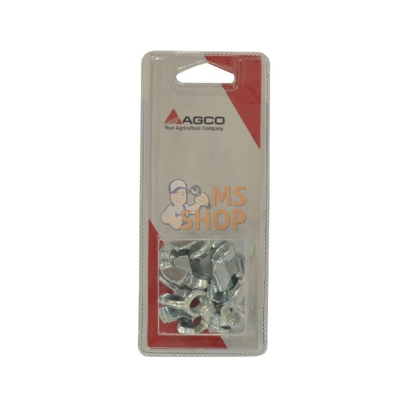 Écrou à ailettes galvanisé galvanisé M10 (10x) | AGCO BLISTER Écrou à ailettes galvanisé galvanisé M10 (10x) | AGCO BLISTERPR#10