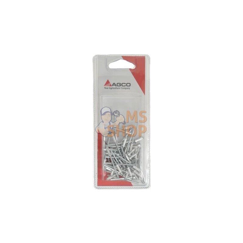 Rivet aveugle 3.2x10 mm (50x) | AGCO BLISTER Rivet aveugle 3.2x10 mm (50x) | AGCO BLISTERPR#1073310