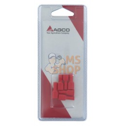 Insert Push-on crimp femelle rouge 6,3mm (6x) | AGCO BLISTER Insert Push-on crimp femelle rouge 6,3mm (6x) | AGCO BLISTERPR#1113