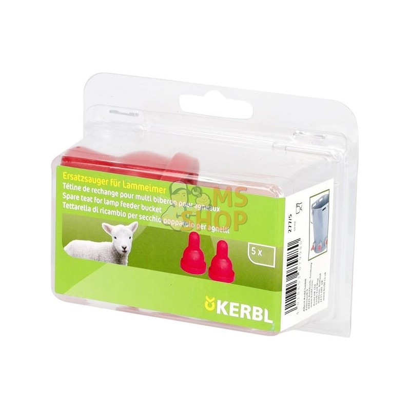 Tétine pour agneau rouge 5pcs | KERBL Tétine pour agneau rouge 5pcs | KERBLPR#1121787